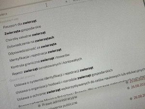 Strona ustawy o transporcie zwierząt